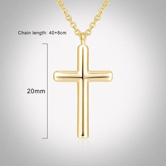 Women 14K Gold Cross Simple Faith Necklaces - Picture 6 of 7